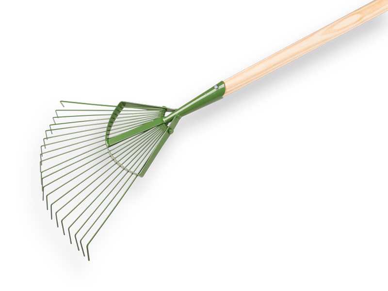 Bladhark "Profi" met 20 verenstalen tanden met steel 150 x 2,8 cm.