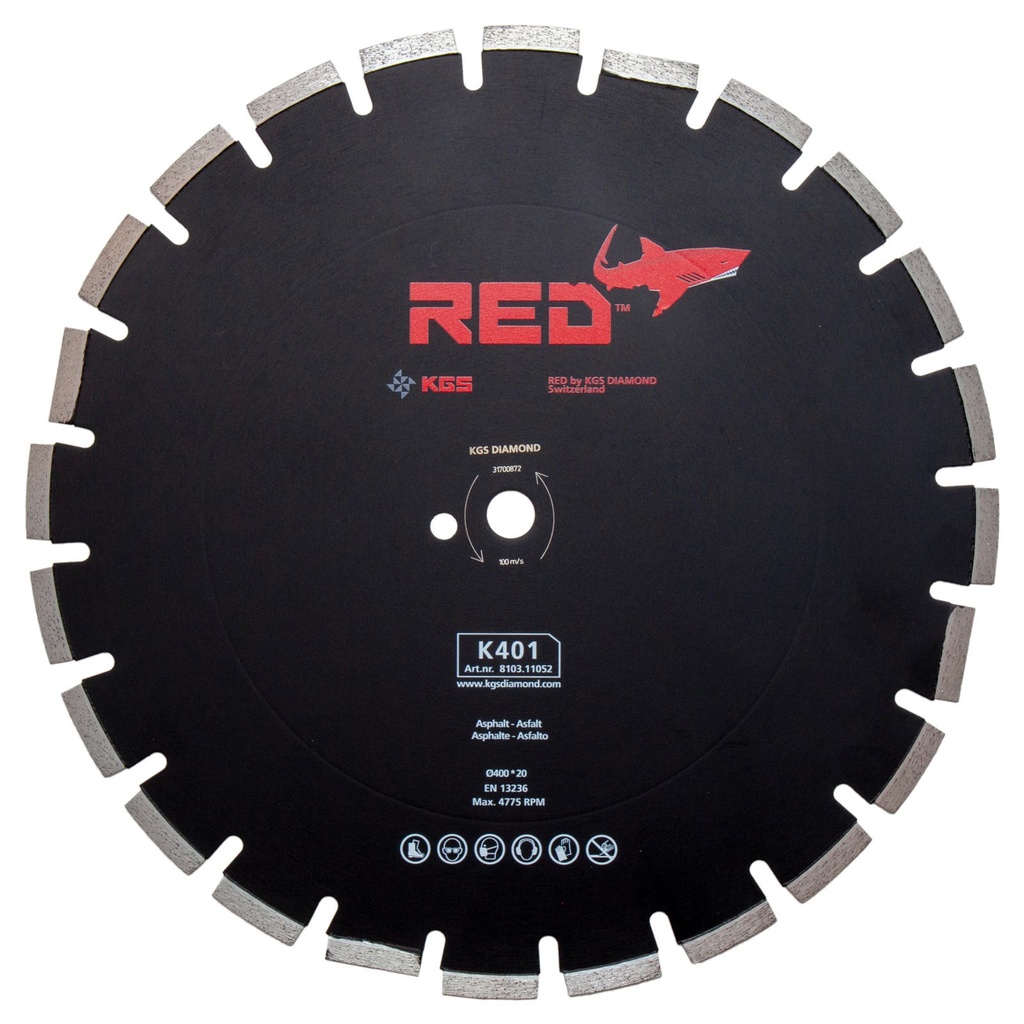 Red K401 diamantzaag asfalt