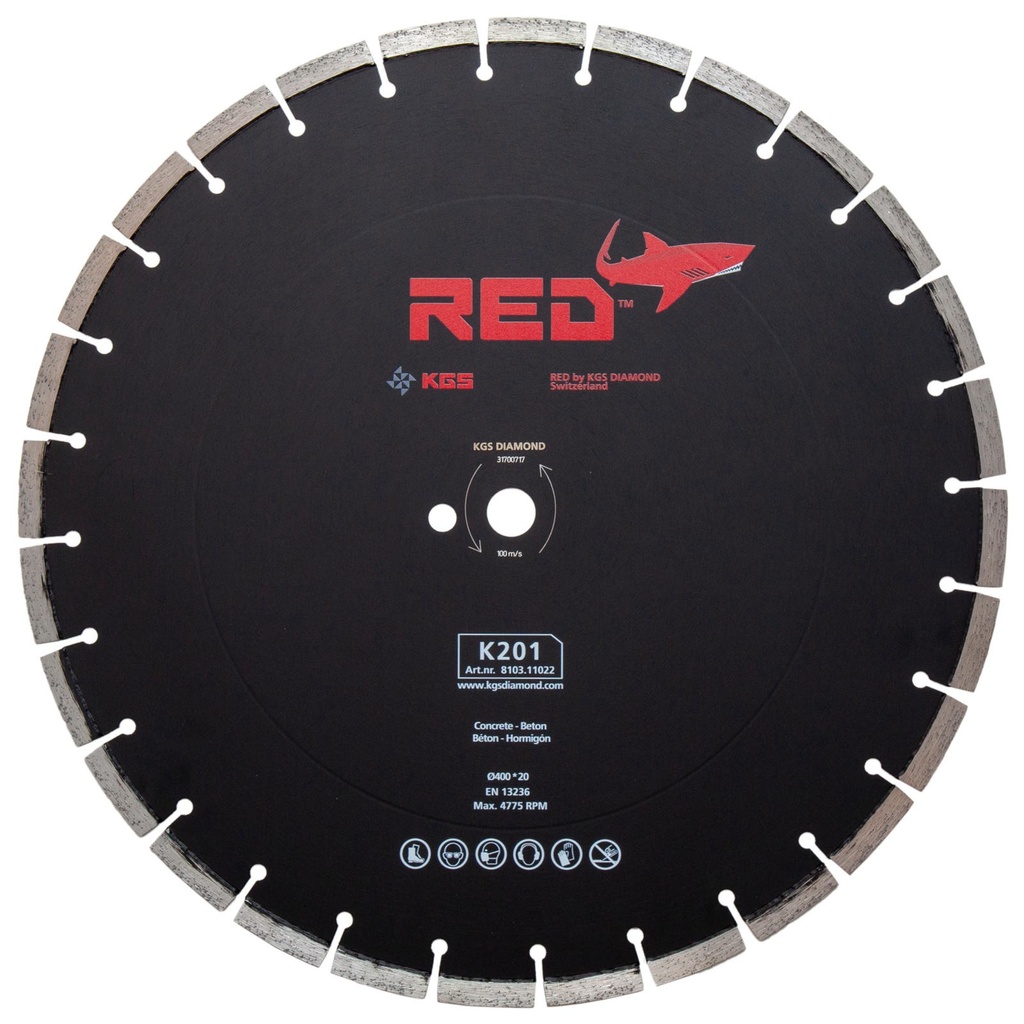 KGS Red K201 zaagblad beton