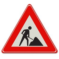 VERKEERSBORD ALU DOR KL.3 DRIEHOEK 70