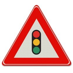 VERKEERSBORD ALU DOR KL.3 DRIEHOEK 90