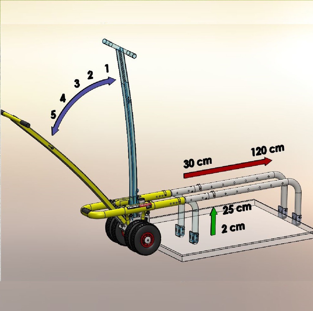 TessPaver 120T met luchtbanden (incl. verlengset)