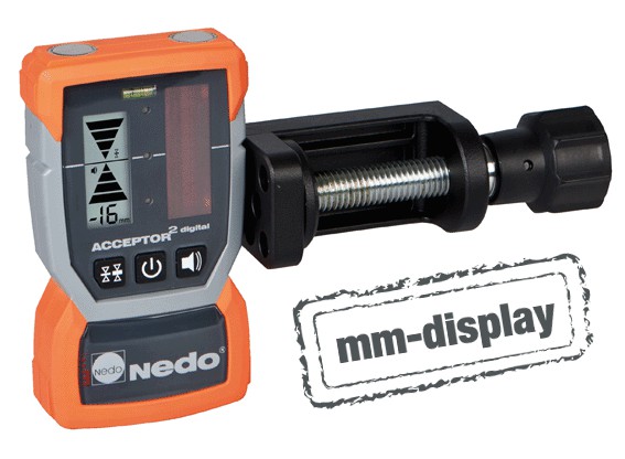 SIRIUS1 HV  incl. laserontvanger ACCEPTOR² digital met heavy-duty baakklem, afstandsbediening, accu's, lader en koffer