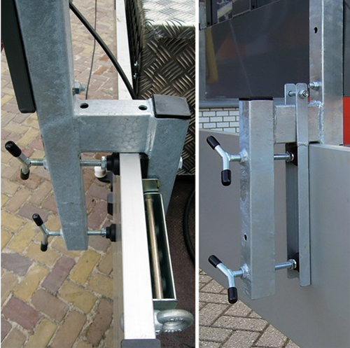 Achterklepbeugel t.b.v. raamwerk - kompleet (p.v. actieframe)per stuk