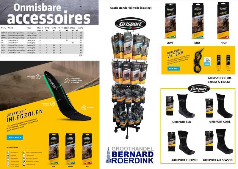 Grisport Inlegzool Medium 1000031 Zwart