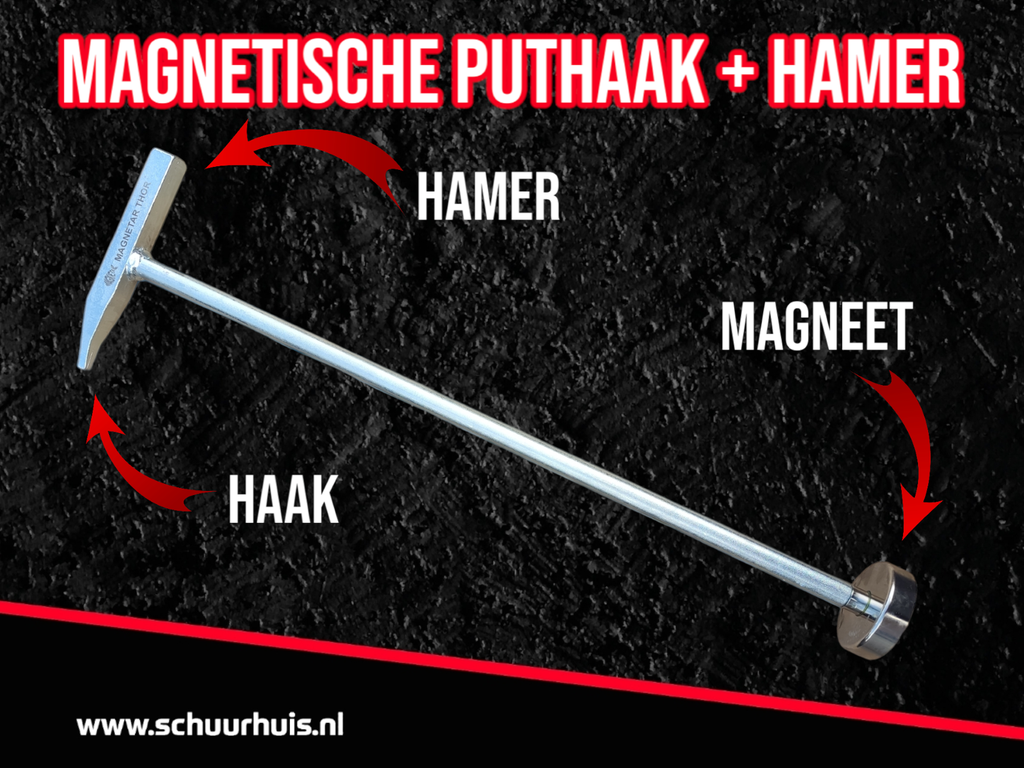 Magnetische puthamer / puthaak