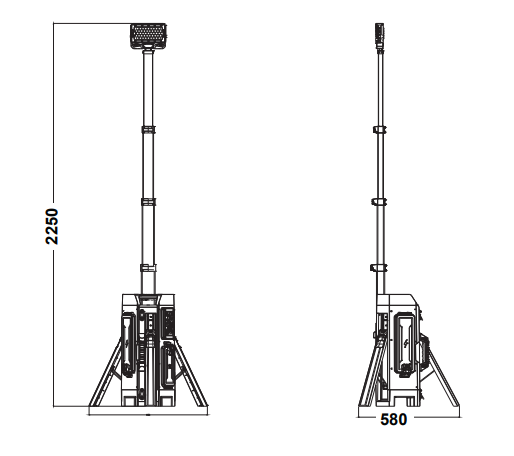 INTOO WL-400 mobiele werklamp