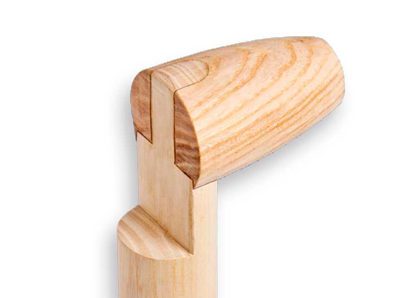 Steekbats RUHR BRILLANT 1/4 000 gepolijst, met OPSTAP en ATLAS schopsteel 110 cm gebogen