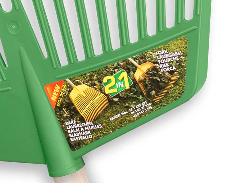 Combi bladhark JOST REGA nylon groen, 20 tands, 45 cm breed, met IKAPE steel 150 x 2,8 cm