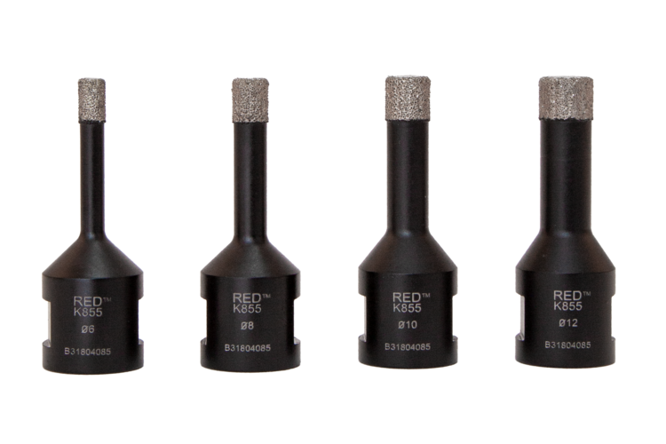 RED™ K855 achtdelige set diamant-tegelboren met M14 aansluiting in koffer