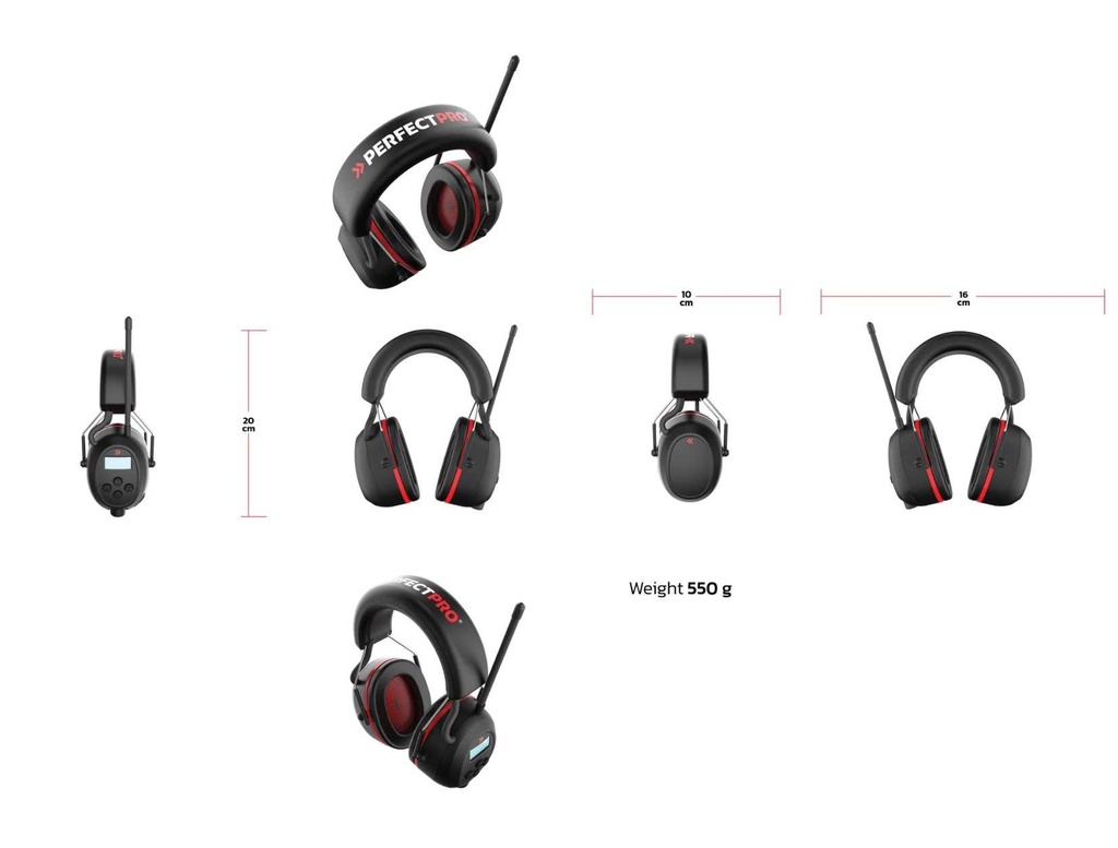 Gehoorbeschermer DAB+ / FM / Bluetooth / Oplaadbaar / EN352 / Microfoon / SNR 31 / IPX4