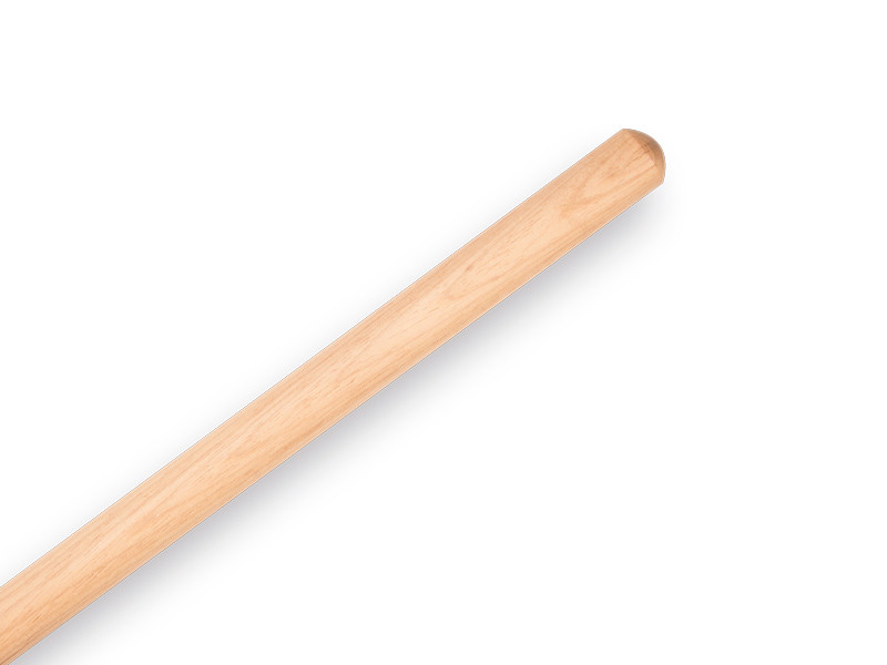 Wegenbouwbezem SOLIDE PPN 45 cm, ronde kap met IKAPE steel 150 x 2,8 cm en brede stokhouder. FSC 100%