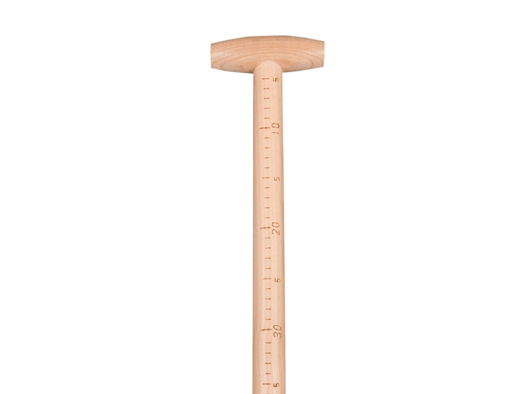 Meetsteel ATLAS 110 cm gebogen, met doorgestoken hilt