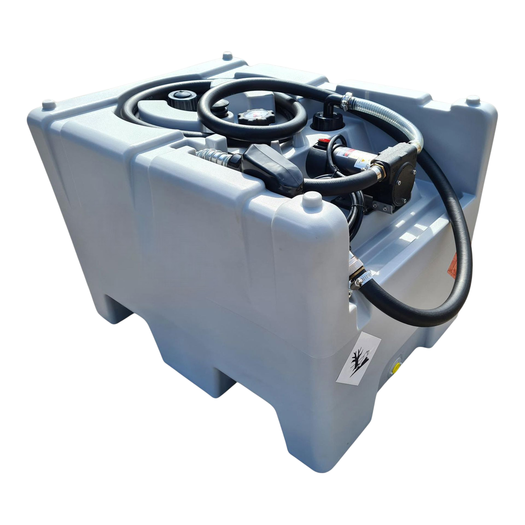 210 liter Dieseltank met 12 Volt pompsysteem, inhoudsmeter en automatisch vulpistool