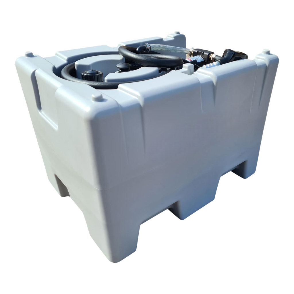 210 liter Dieseltank met 12 Volt pompsysteem, inhoudsmeter en automatisch vulpistool