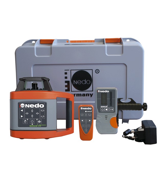 SIRIUS1 HV green incl. laserontvanger ACCEPTORgreen, afstandsbediening, accu's, lader en koffer