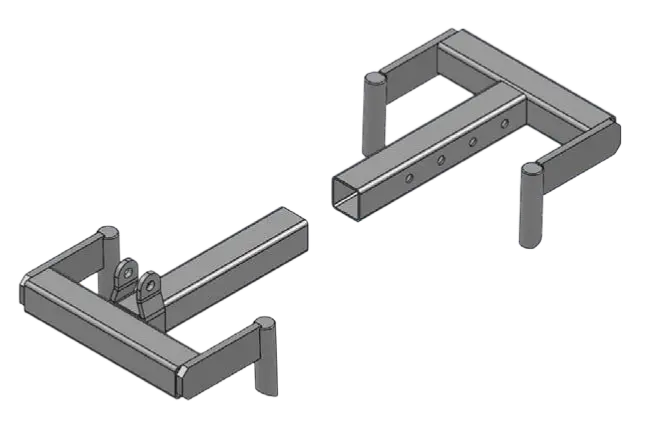 Set dubbele armen tbv grastegelklem
