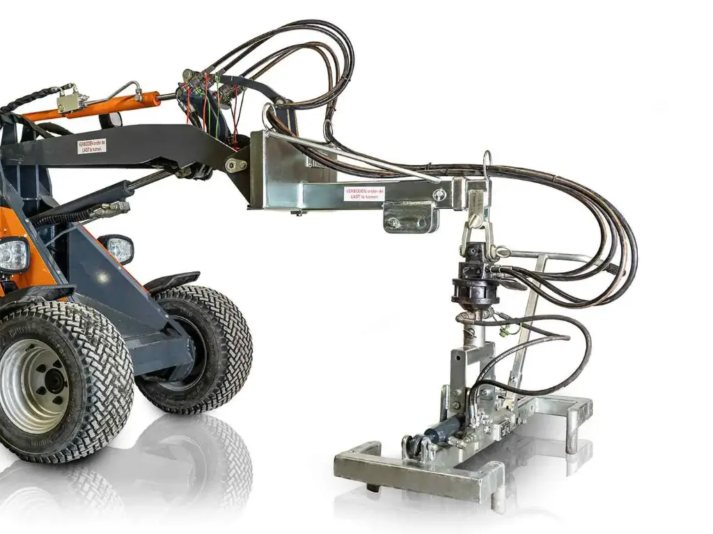 SET: Grastegelklem hydraulische met rotator & slangen