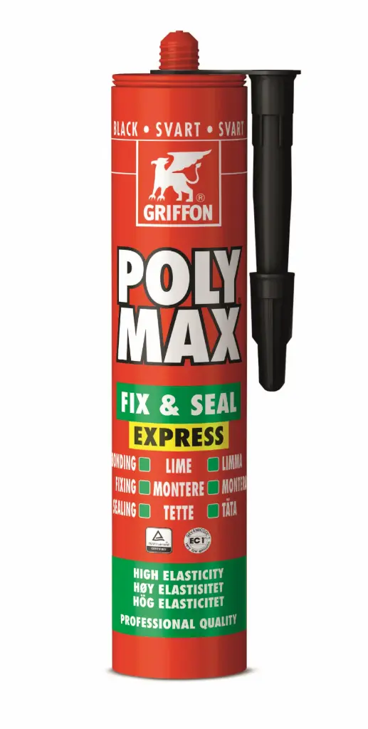  Poly Max Fix & Seal Express - Koker 425g zwart - kit
