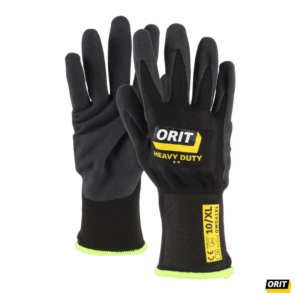 Werkhandschoenen - Schuurbestendig - Heavy Duty - Gerecycled - Maat XL - Zwart 