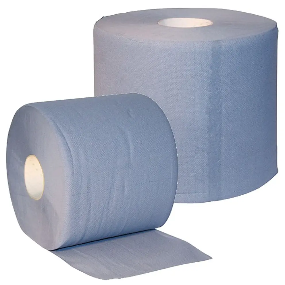 Poetspapier 3laags verlijmd blauw 1000vel à 2rol 22x36 cm