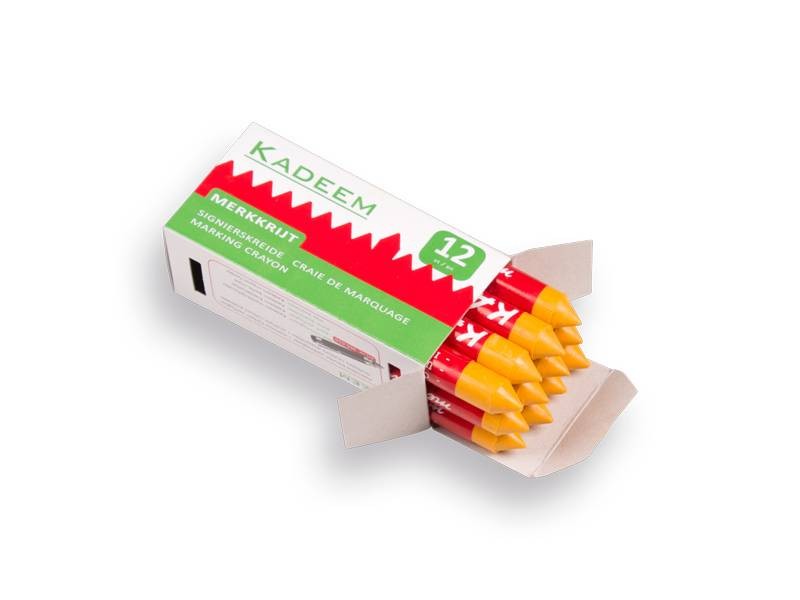 Aftekenkrijt Geel 12stuks