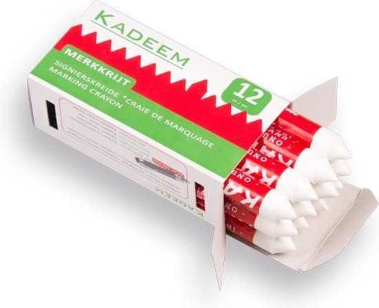 Aftekenkrijt WIT 12stuks