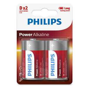 Philips PowerAlkaline 2 x D 1.5V batterij