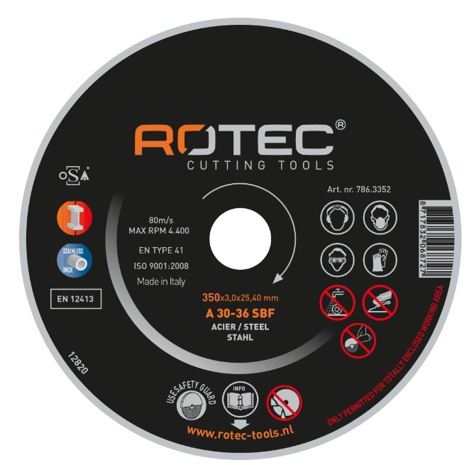 Doorslijpschijf staal 300