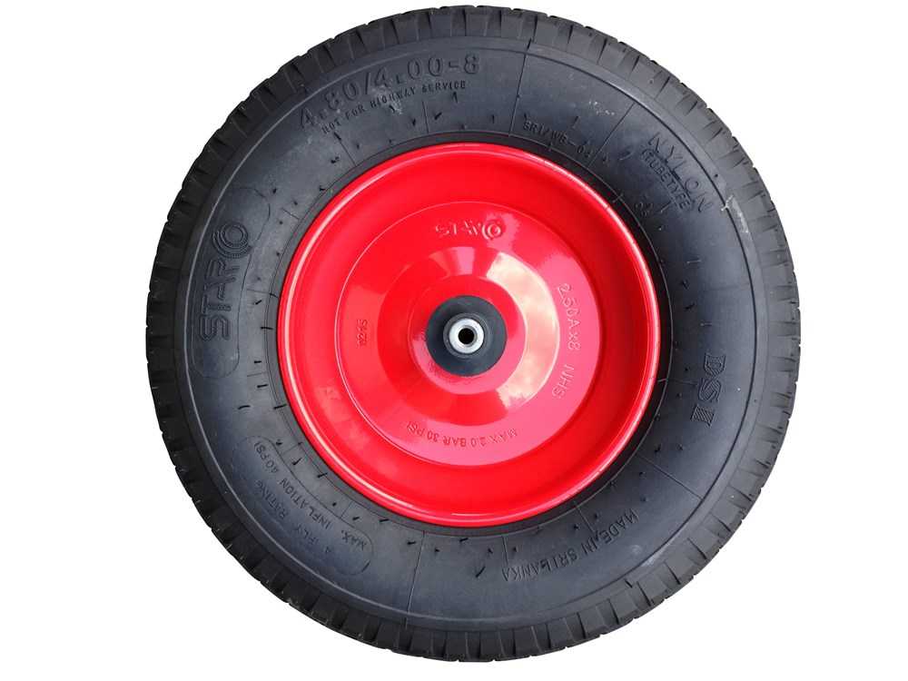 Wiel staal rood 4ply