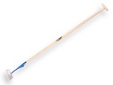 Schoffel Betuws model gesmeed 16 cm, met schoffelsteel 160 x 3,2 cm. excentrische punt en hilt