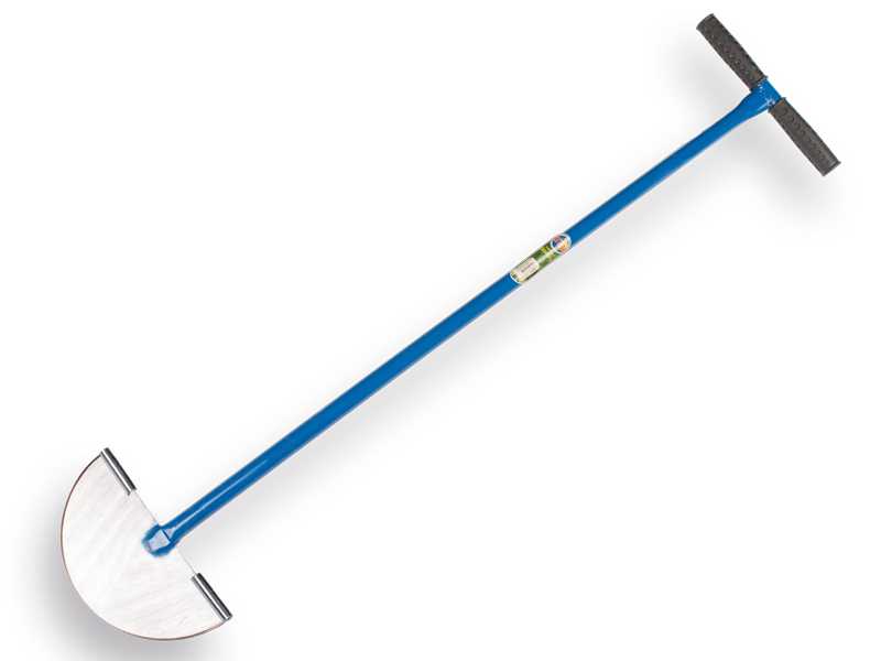 Graskantsteker ATLAS gesmeed, met blauwe metalen steel en opstapjes