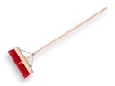 Wegenbouwbezem SOLIDE PPN 45 cm, ronde kap met IKAPE steel 150 x 2,8 cm en brede stokhouder. FSC 100%