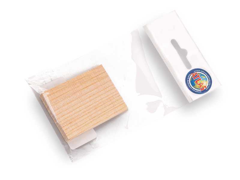 Houten wig klein, afmeting 45 x 60 mm, ATLAS