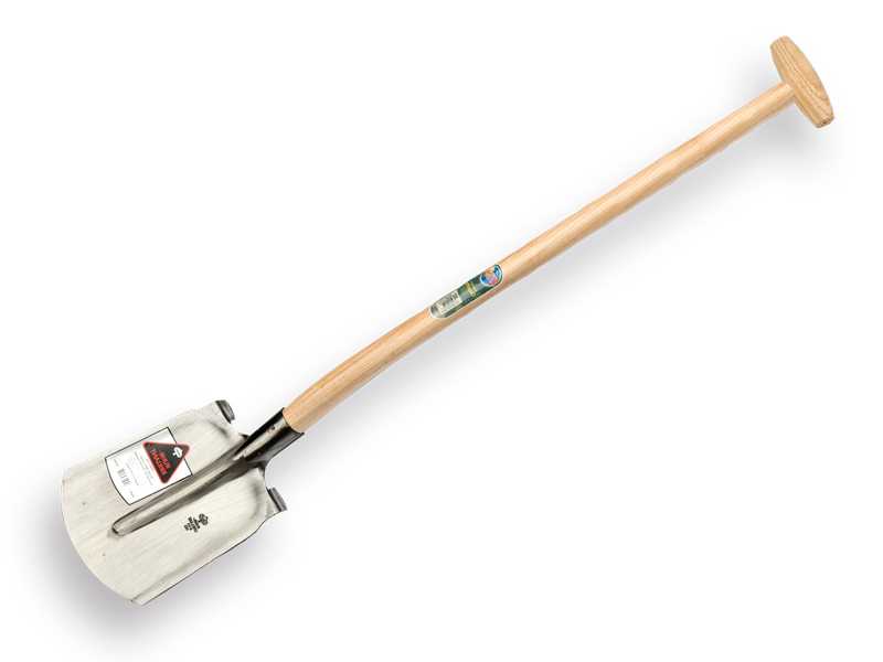 Steekbats RUHR BRILLANT 1/4 000 gepolijst, met OPSTAP en ATLAS schopsteel 110 cm gebogen
