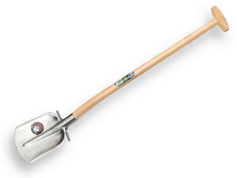 Steekbats ATLAS DIAMANT 1/4 000 gehard, gepolijst, ronde opstap, met ATLAS schopsteel 110 cm gebogen