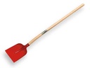 Betonschop ATLAS rood gelakt, gehard met ATLAS batsesteel 130 cm.