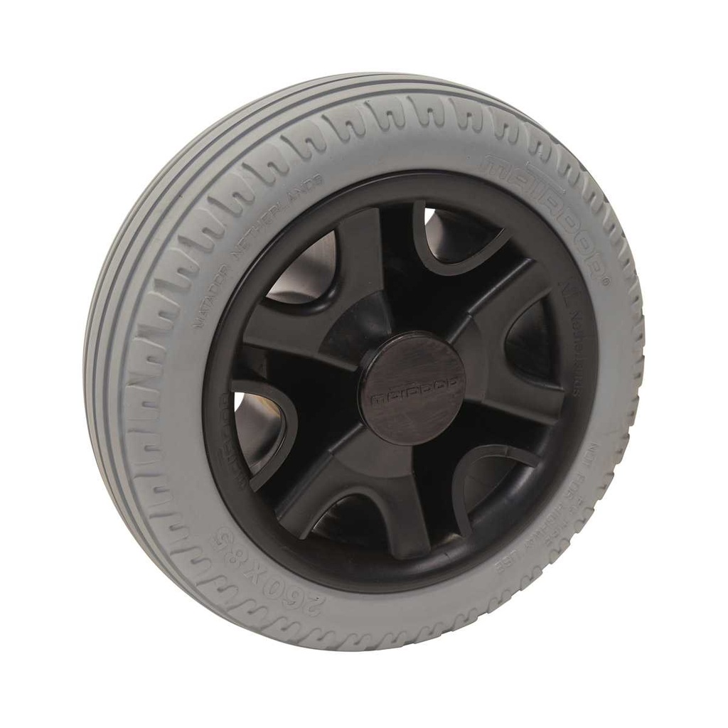 Massief steekwagen wiel M-808-CT AS Ø25MM KL