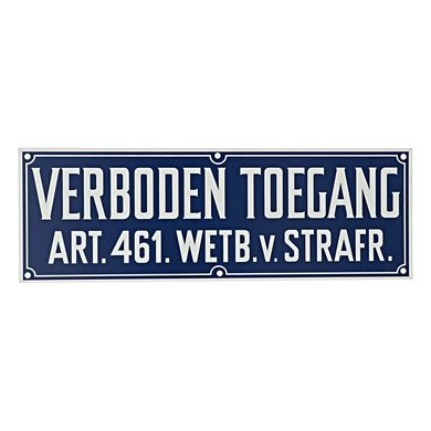 Bord verboden toegang