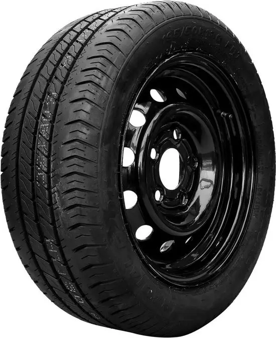 Vlemmix wiel + band 195/50r13 900 kg 520 hoog 6,2 bar ZWARTE VELG