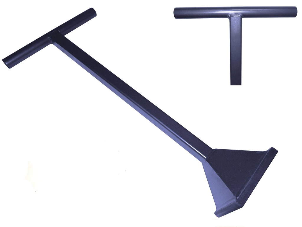 Stamper geheel van staal lengte 860mm