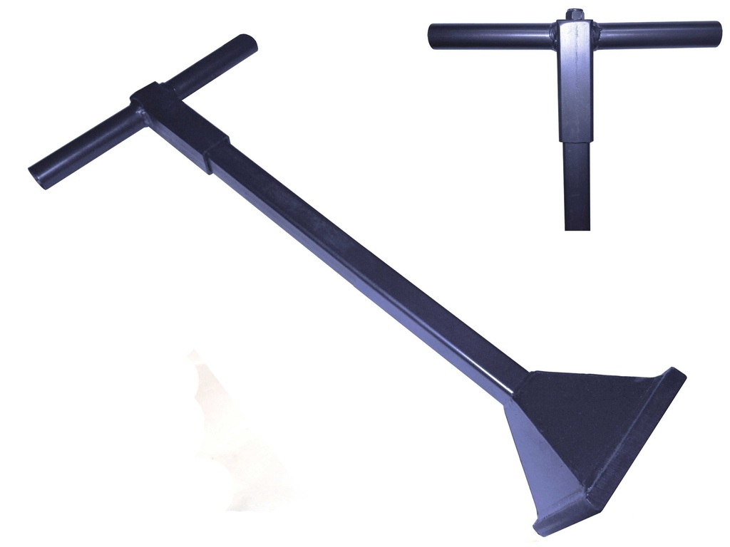 Stamper staal met schokabsorberende handgreep lengte 900mm