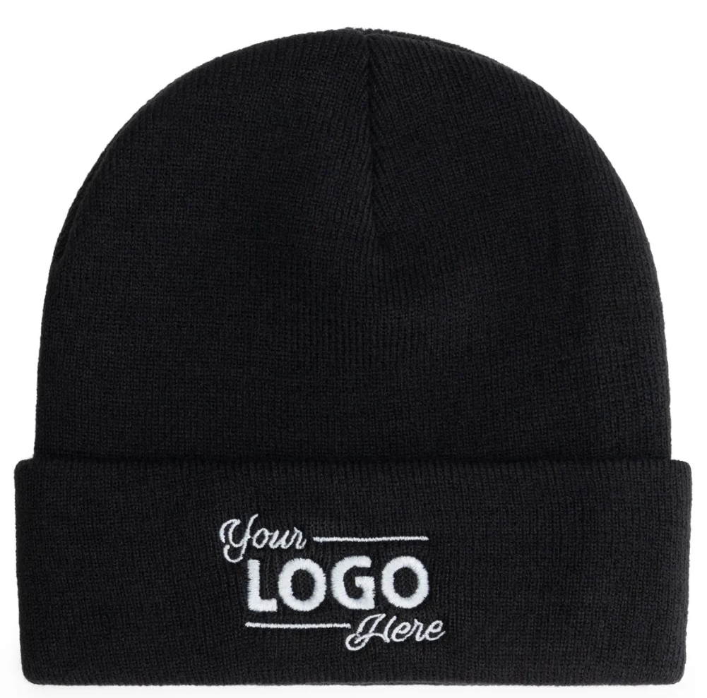 Gebreide muts met eigen logo