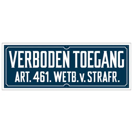 [1280331201] Bord verboden toegang