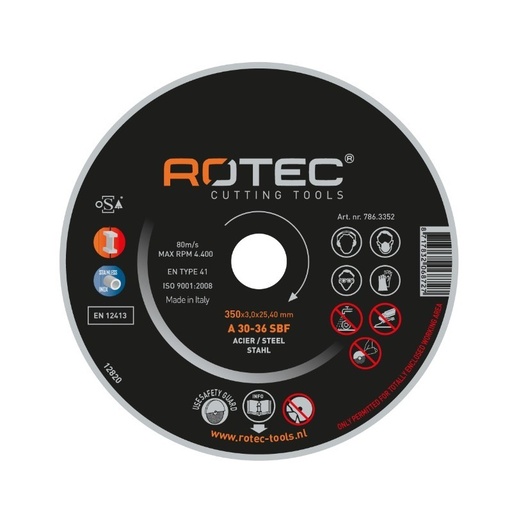 [786.3504] Doorslijpschijf staal 350mm