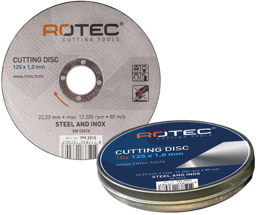 [7992002] Doorslijpschijven 125x1.0x22.23 10 stuks in blik