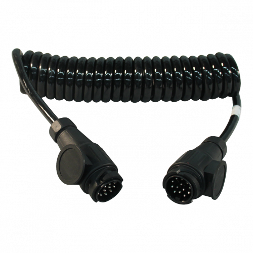[882.003.012.350] Spiraalkabel 13 - polig , 3,5m kunststof stekkers 13p