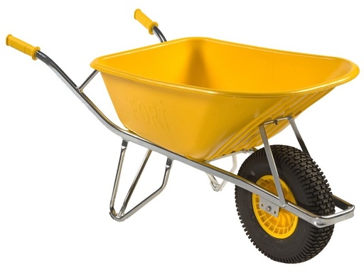 [ATD2100] Kruiwagen FORT SMB100 geel kunstof