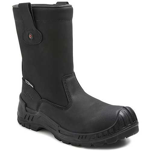 Gevoerde Leren Laars Bari GS91 S3 + KN Zwart