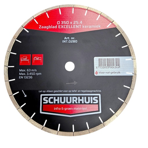 [INT.0280] Keramiek zaagblad voor Tafelzaag